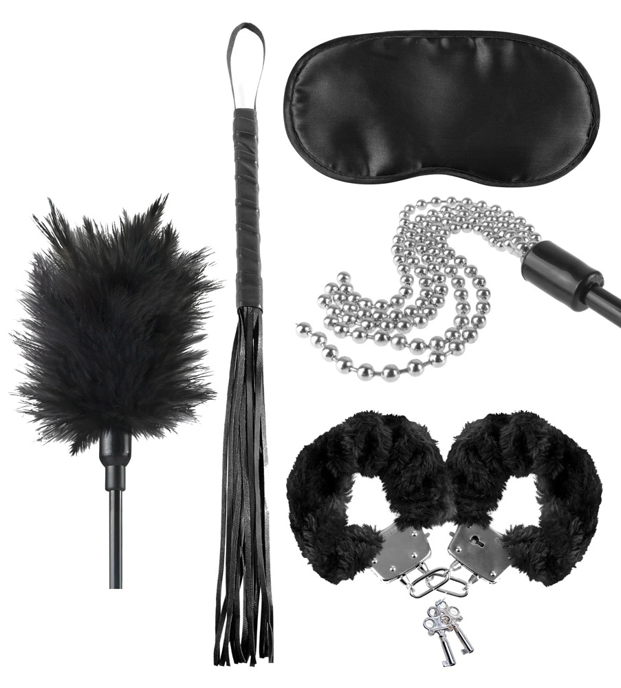 FFSLE Bondage Teaser Kit Black - 5-Piece Sensory Play Set - Anelma FFSLE Bondage Teaser Kit Black - 5-Piece Sensory Play Set