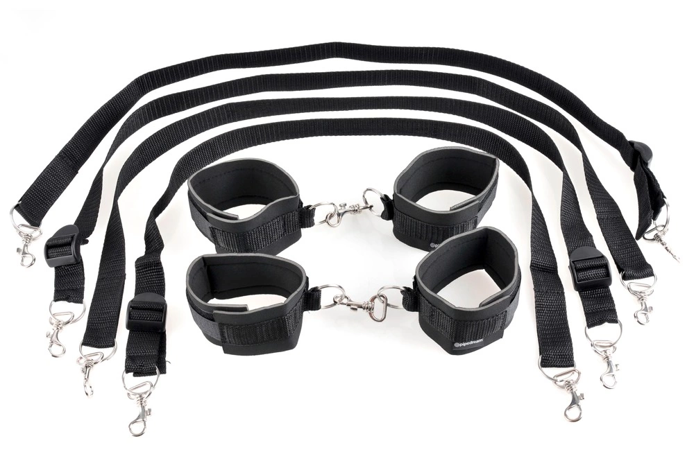 FFS Cuff & Tether Set Black - Adjustable Restraint System