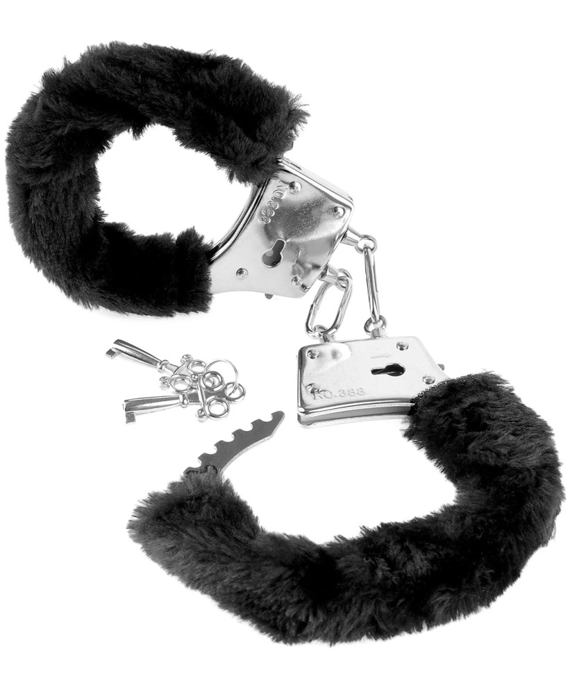 FFS Beginner's Fury Soft Plush Adjustable Handcuffs - Black