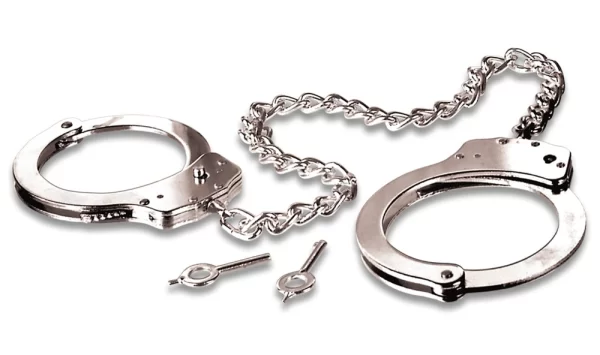 FFS Metal Leg Cuffs Silver - Adjustable Steel Restraint