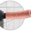 King Cock 8" Bendable Vibrating Model with Suction Cup