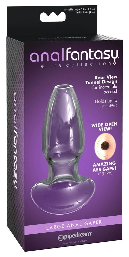 AFE Glass Tunnel Plug Large - Transparent Borosilicate