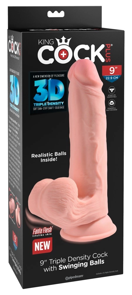 Pipedream 9" Triple Density Model with Movable Base and Suction Cup - Anelma sextoys