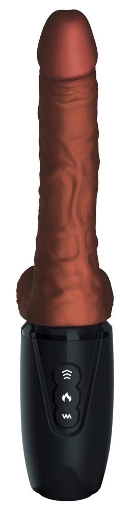 King Cock Plus Wibrator z Funkcją Ciepła i Wstrząsow 19cm