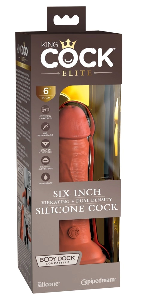 King Cock Elite Elite Vibrator silikonowy z przyssawką i - vibraattori
