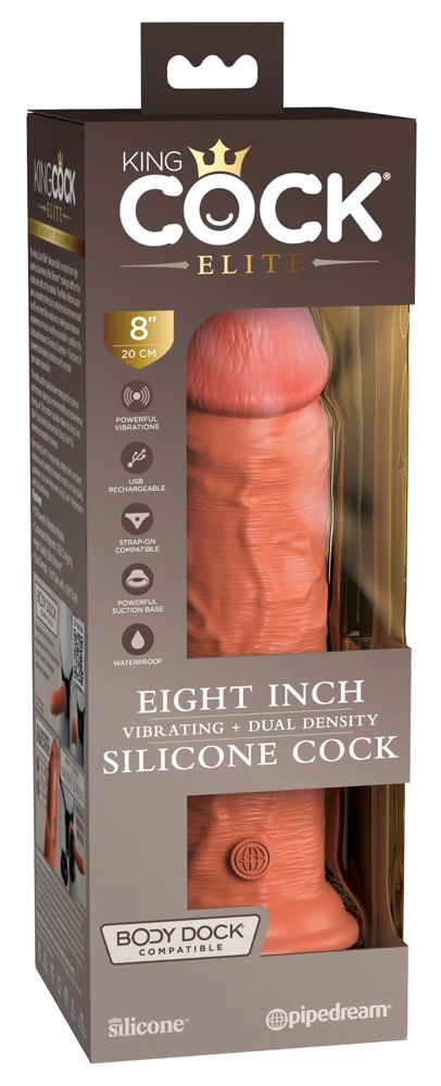 King Cock Elite Wibrator Silikonowy 20 cm z Pilotem i - vibraattori