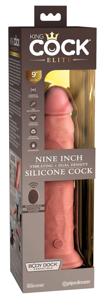 King Cock Elite Silikonowy Model Wibracyjny 23 cm z - vibraattori
