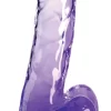 King Cock Clear Model 6'' Fioletowy Transparentny z PrzyssawkÄ… 15 cm - Anelma eroticshop