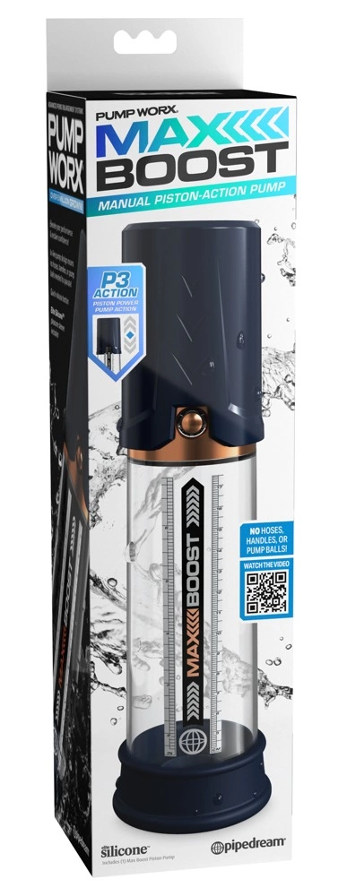 Pipedream Pump Worx Max Boost Blue Manual Vacuum Trainer 28.6cm - Anelma Pump Worx Max Boost Blue - tuote