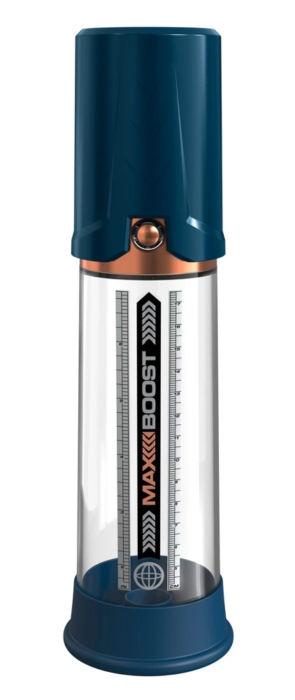 Pump Worx Max Boost Blue - Transparentny system ciśnieniowy do treningu - Anelma pompki powiększające