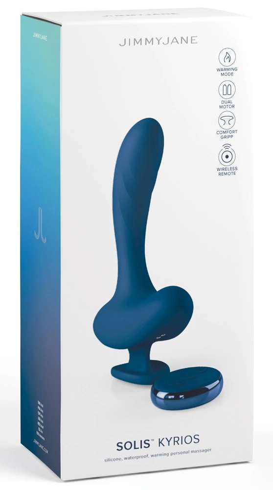 JimmyJane Solis Kyrios Intimate Warming Silicone System Black 14.4 cm