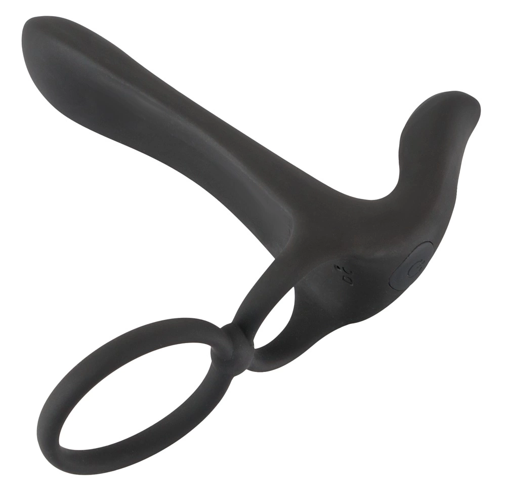 Black Velvets Pierścień wibrujący silikonowy 14 cm czarny