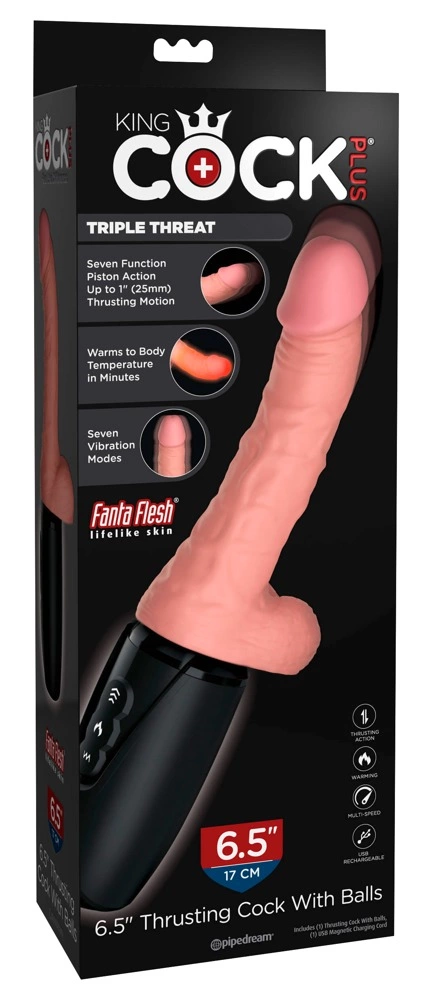 Pipedream King Cock Plus 17 cm Jasny - vibraattori