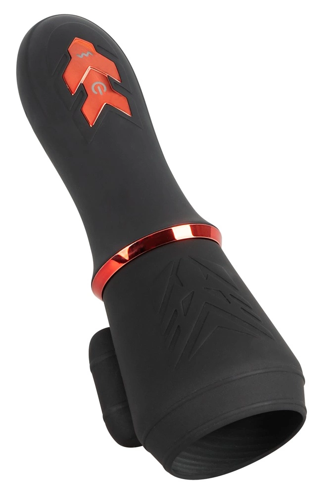Rebel Dual Motor Intimate Stimulator Compact Waterproof Black 16.9cm combines 10 vibration modes and rechargeable power in a practical
