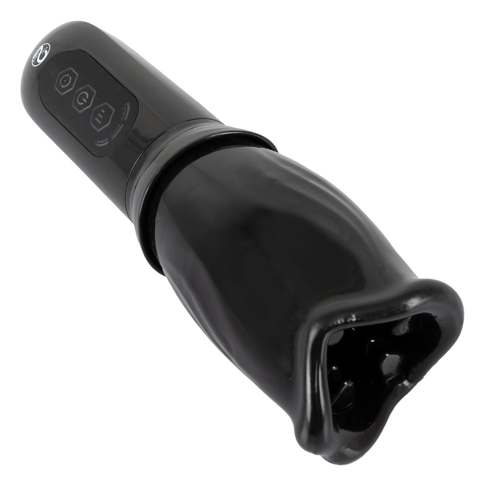Stroker Rotating - Czarna maszyna intymna z 4 trybami i miękkim rękawem - Anelma STROKER Rotating Intimate Machine with Multi-Mode Rotating Sleeve 21.2cm combines rechargeable power and an ergonomic design in a practical
