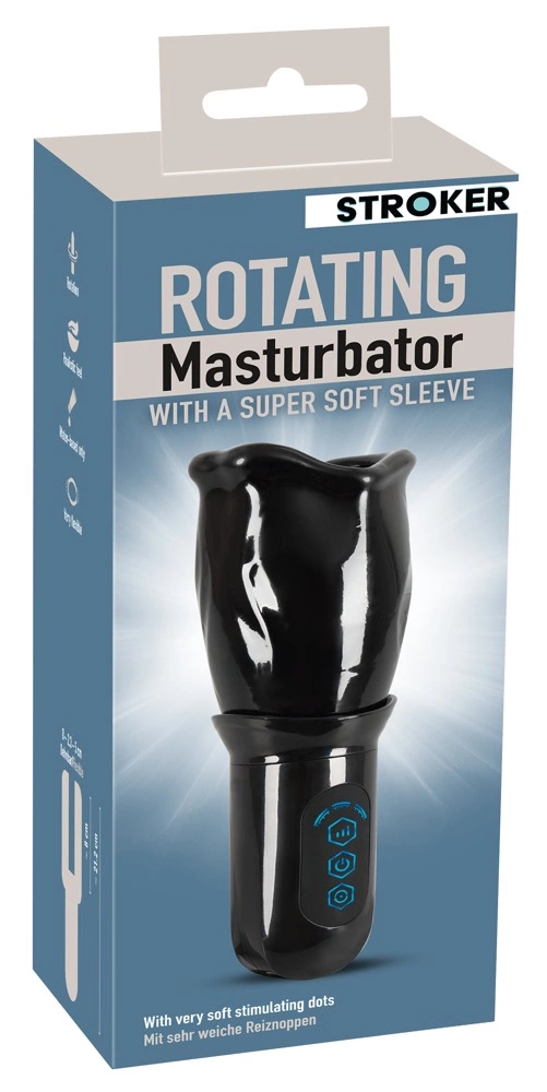 STROKER Rotating Intimate Machine with Multi-Mode Rotating Sleeve 21.2cm - Anelma STROKER Rotating Intimate Machine with Multi-Mode Rotating
