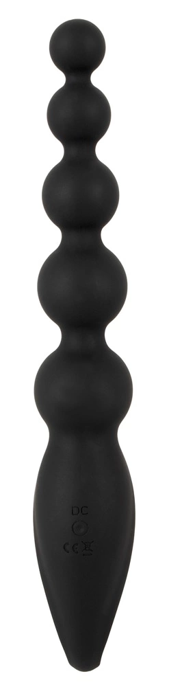 ANOS Vibrating Anal Beads Flexible 7-Mode Silicone 22.1cm Black. Anal vibrator. See functions
