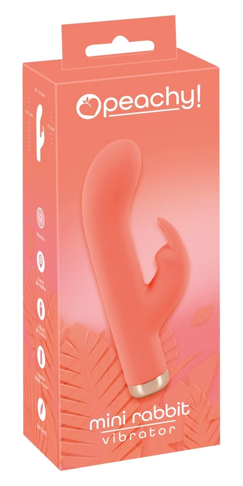 Peachy Mini Rabbit Vibrator model zakrzywiony pomarańczowy - vibraattori