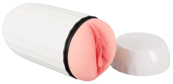 STROKER Realistic Intimate Machine Skin-Like Texture 17.9cm. Manual. Product details include functions