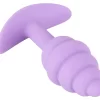 Cuties Silicone Compact Plug Purple - Textured Beginner's Model 7.5 cm. Butt plug. See functions