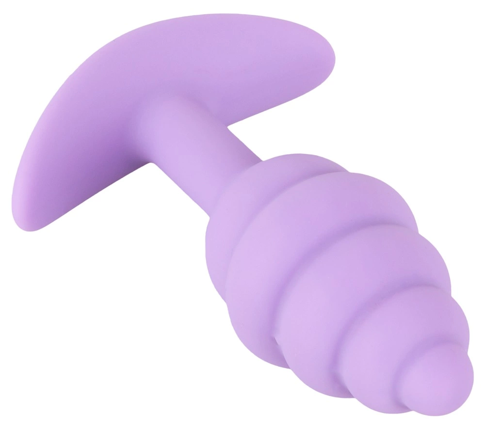 Cuties Silicone Compact Plug Purple - Textured Beginner's Model 7.5 cm. Butt plug. See functions