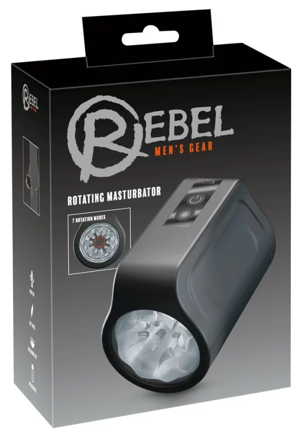 Rebel Rotating Intimate Device 7 Modes Waterproof Black 12.2