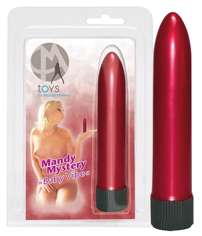 Mandy Mystery Baby Vibe Mini Wibrator Czerwony Metaliczny