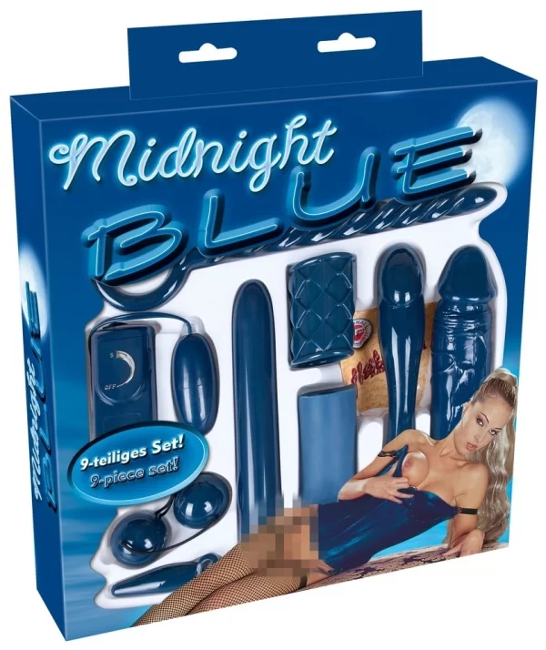 You2Toys Midnight Blue Set 9-elementowy zestaw akcesoriow - vibraattori