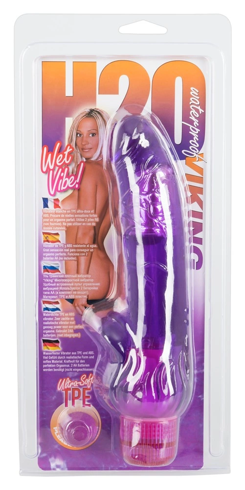 Seven Creations Wibrator Fioletowy TPE 23 cm - vibraattori