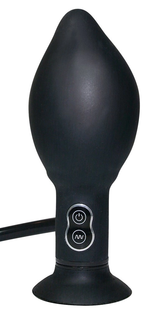 You2Toys True Black Inflatable Vibrating Plug 7-Mode Silicone 17cm. Anal vibrator. See functions