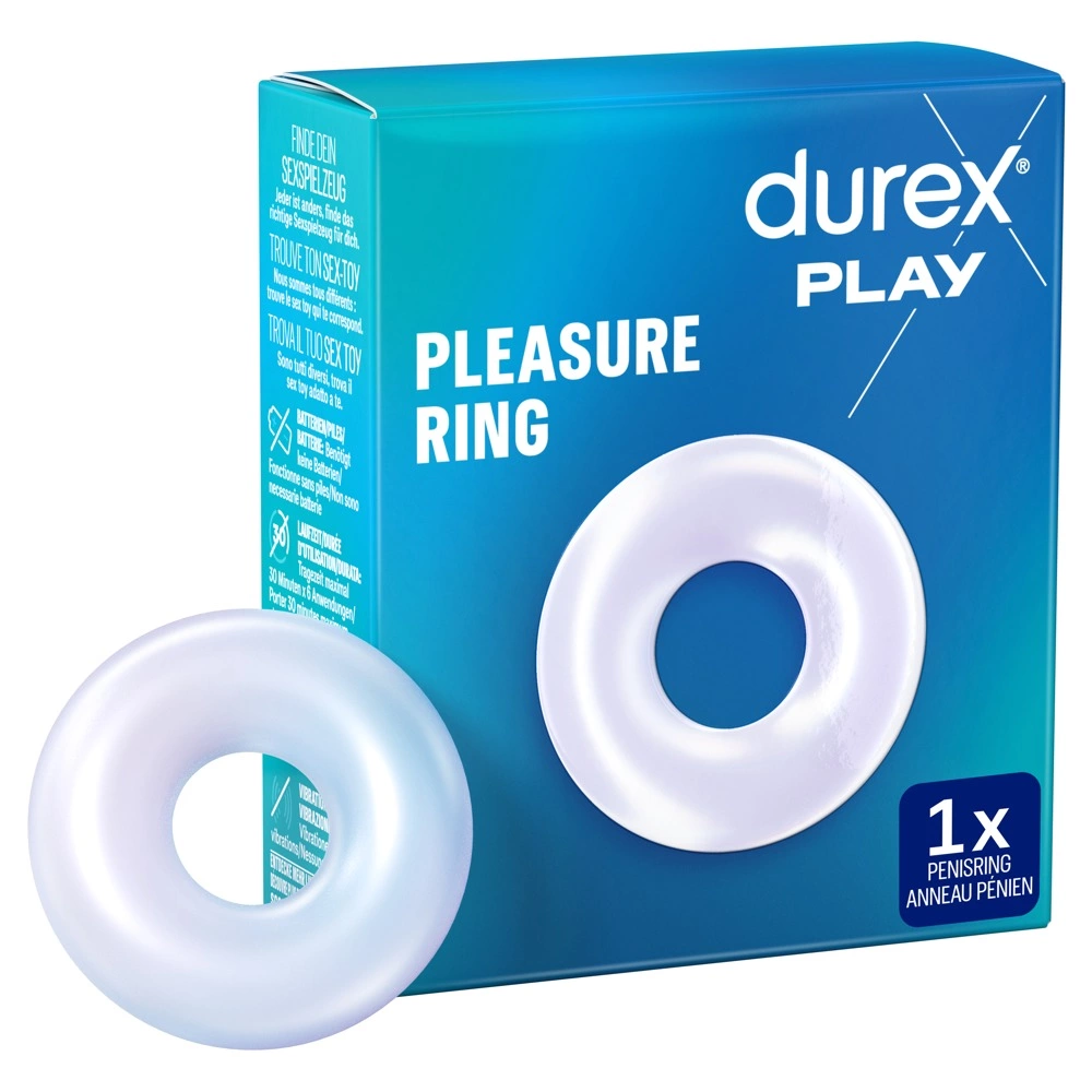 Durex Pleasure Ring Silicone Comfort System 4.2 cm Transparent - Anelma sextoys