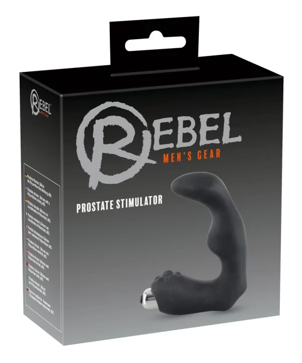 Rebel Intimate Wellness L-Shaped Massager Black 12 cm Silicone ABS