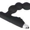 Rebel P-Spot Vibrator Curved Silicone Black 11 cm