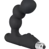 Rebel Zakrzywiony stymulator prostaty kulisty czarny silikonowy 14 cm
