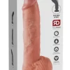 King Cock Wibrator 25 cm z Przyssawką Jasny PVC Elastyczny - vibraattori