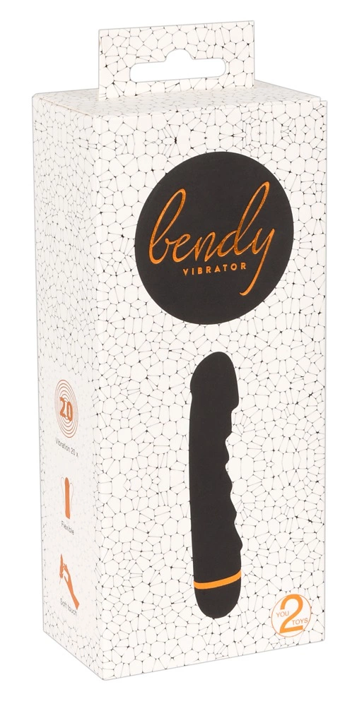 You2Toys Bendy Ripple Flexible Black Vibrator - Anelma You2Toys Bendy Ripple czarny model elastyczny 20 trybow 16