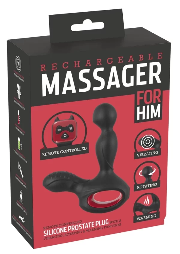 You2Toys Silicone Rotating Prostate Device with Warming & Remote
