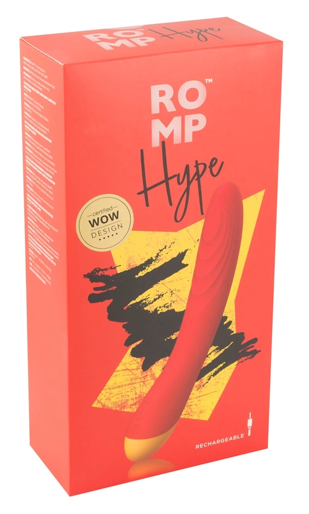ROMP Hype Wibrator Zakrzywiony 10 Trybow Wibracji Silikonowy - vibraattori