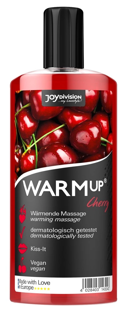 Joydivision WARMup Massage Liquid Cherry 150ml - Warming Effect