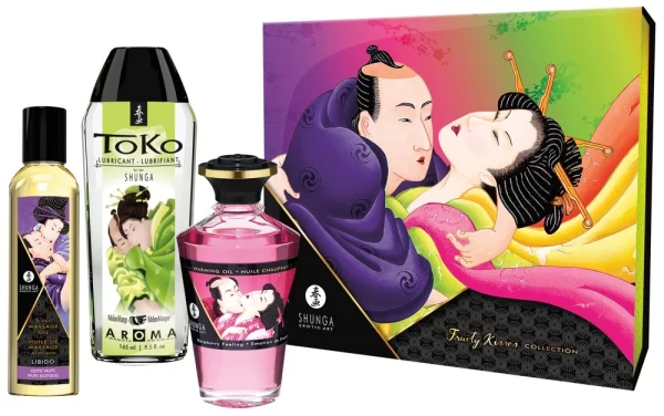 Shunga Secret Set Fruity Kisses - Zestaw Olejkow MasaÅ¼owych 3-czÄ™Å›ciowy