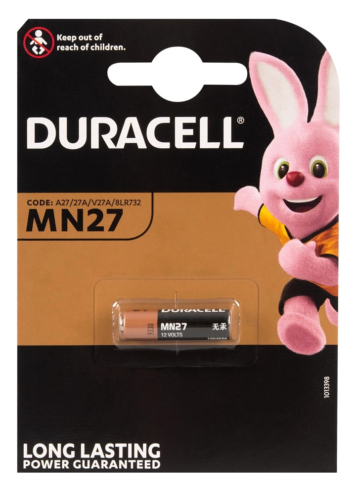 Duracell 27A Alkaline Battery 12V Pack of 10