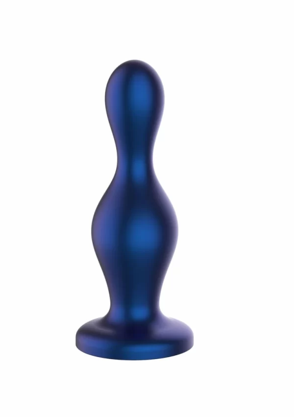 TOYJOY The Hitter Metal Blue - silikonowy korek analny z szerokÄ… bazÄ…
