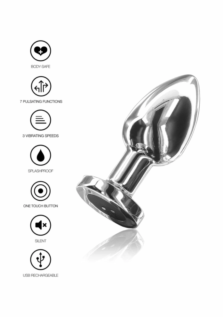 TOYJOY The Glider Vibrating Plug Small Stainless Steel 7