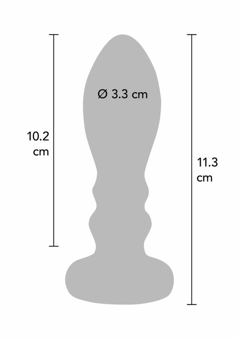 TOYJOY The Slider Vibrating Plug Large Stainless Steel 7 Modes USB. Butt plug