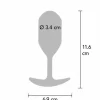 ToyJoy The Athlete Silicone Weighted Plug 12cm 230g Black. Butt plug. See functions
