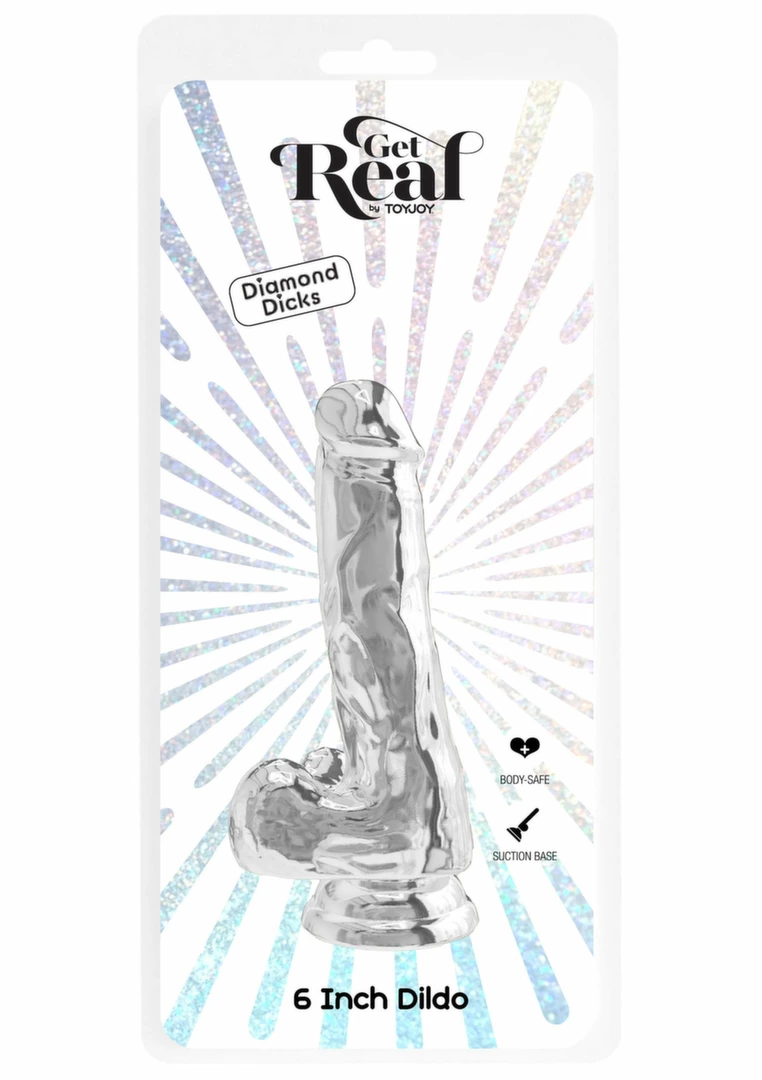 TOYJOY Get Real Clear Dildo TPE 16 cm - przezroczysty - Anelma sexshop