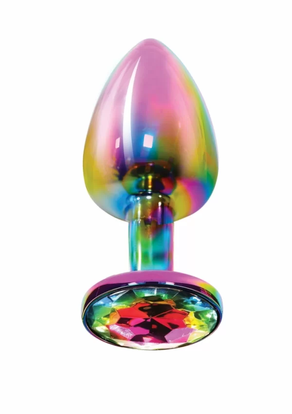 TOYJOY Twilight Booty Jewel Small aluminiowy z tÄ™czowym krysztaÅ‚em