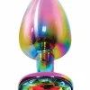 TOYJOY Twilight Booty Jewel Large metalowy z tÄ™czowym krysztaÅ‚em