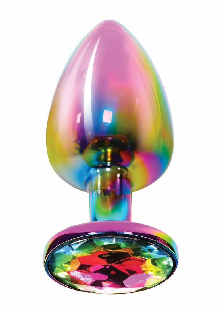 TOYJOY Twilight Booty Jewel Large metalowy z tÄ™czowym krysztaÅ‚em
