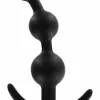 TOYJOY Sweet Sensation Silicone Beaded Plug with Flared Base Black